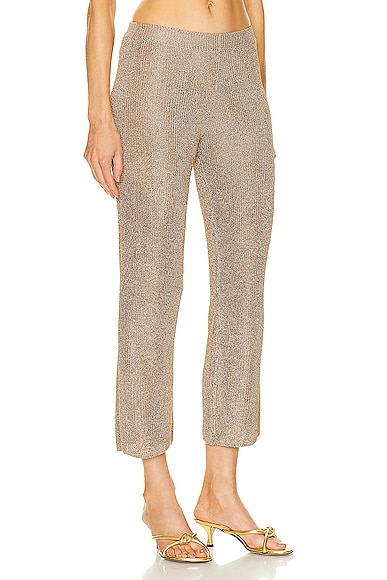 Shop Cult Gaia Lawena Fit To Flare Knit Pant In Champagne