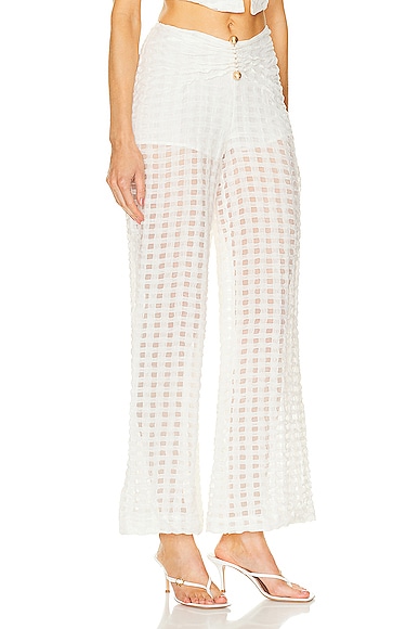Shop Cult Gaia Celyse Straight Pant In Off White