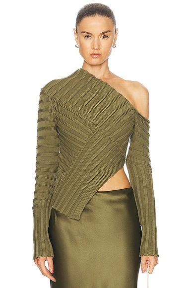 Cult Gaia Jaidan Knit Top in Cedar