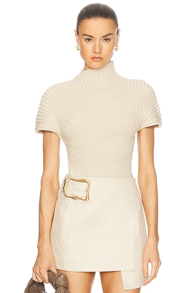Cult Gaia Annemie Knit Top in Beach