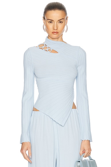 Cult Gaia Ekko Knit Top in Coastal