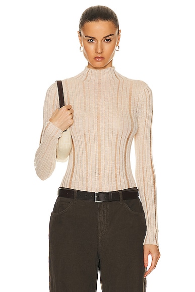 Skivy Knit Top in Cream