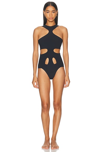 Cult Gaia Novella One Piece Swimsuit in Black
