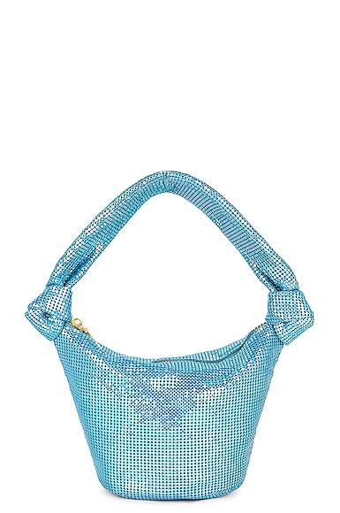 Cult Gaia Gia Chainmail Shoulder Bag In Blue