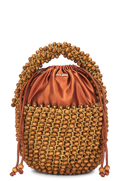 Cult Gaia Cora Mini Top Handle Bag in Chestnut
