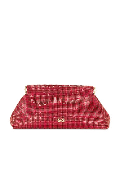 Cult Gaia Lillia Mini Clutch in Garnet