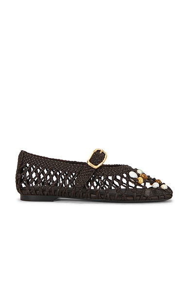 Cult Gaia Mercier Ballet Flat in Luwak
