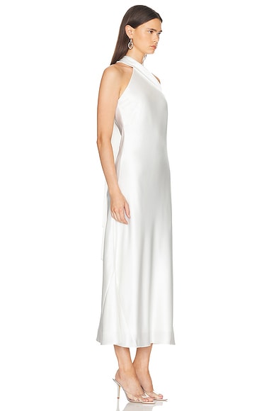 Shop Galvan Cropped Pandora Dress In Off White