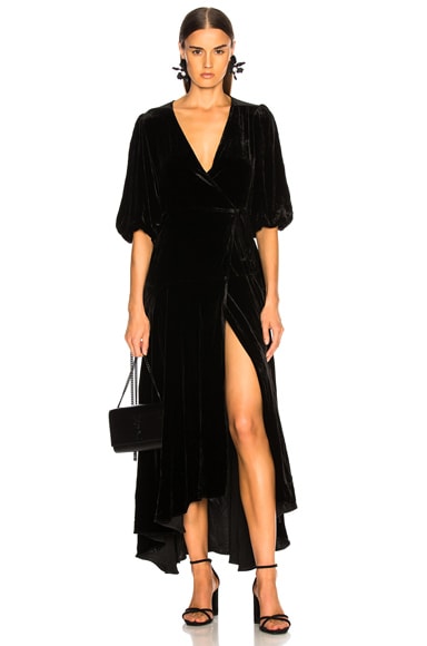 vince camuto belted crepe dress