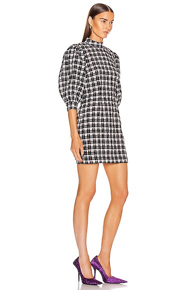 GANNI SEERSUCKER CHECK DRESS,GANF-WD71