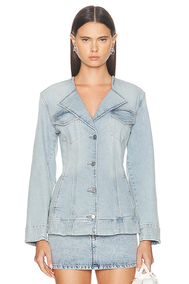 Ganni Fitted Blazer in Tint Wash