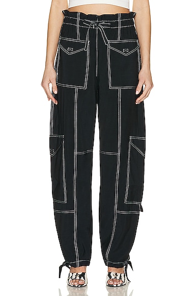 Light Slub High Waist Pocket Pant