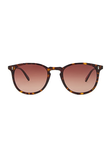 Garrett Leight Kinney Square Sunglasses, 47 Mm In Havana/red Gradient