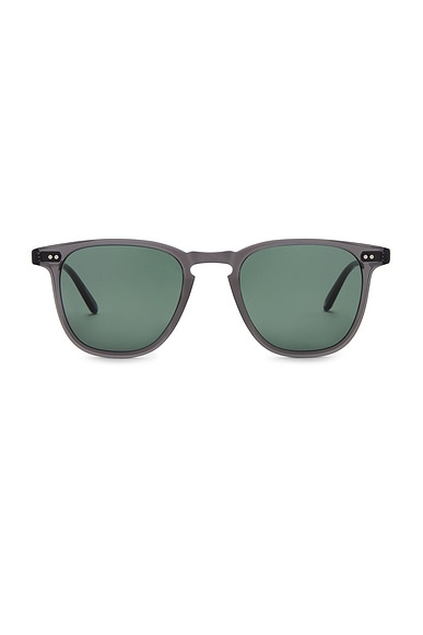 Garrett Leight Brooks Sun Sunglasses in Grey Crystal & Semi Flat Pure