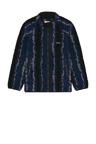 Gramicci Ripple Sherpa Jacket in Navy Ripple