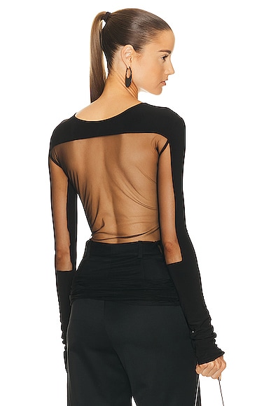 Square Sheer Cut Out Top