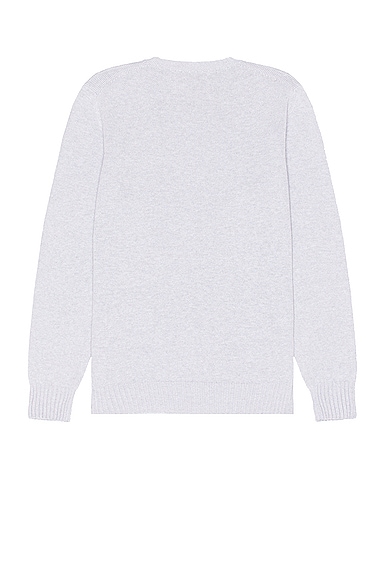 Shop Ghiaia Cashmere Cotton Sweater In Light Grey