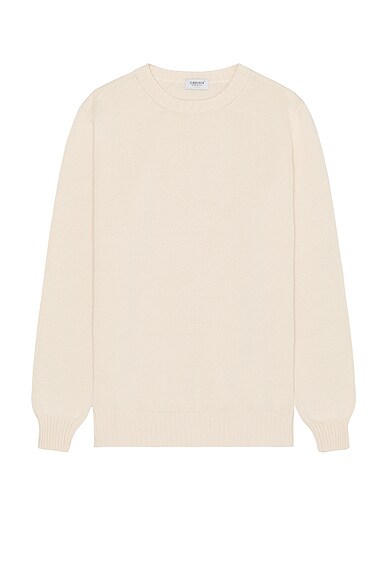 Ghiaia Cashmere Cotton Crewneck in Perla