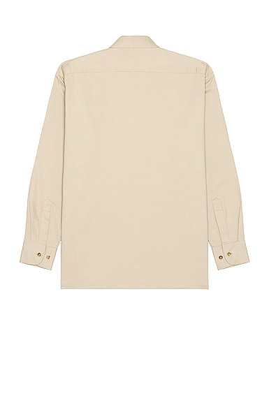Shop Ghiaia Cashmere Cotton Working Shirt In Sand