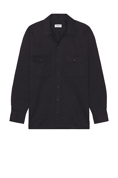 Ghiaia Cashmere Working Shirt in Navy