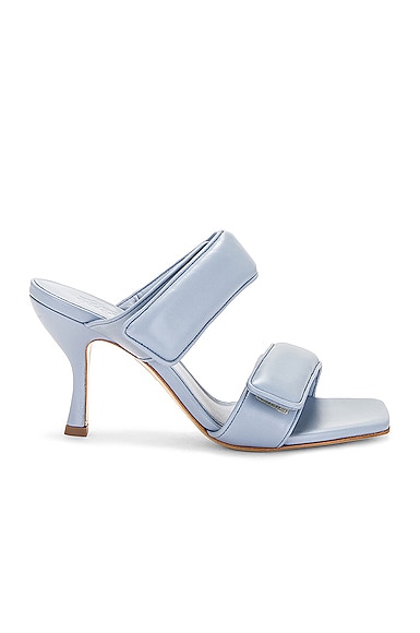Gia Borghini Perni 03 Leather Sandals In Ice Blue