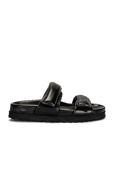 Gia Couture X Pernille Teisbaek Leather Sandal In Black