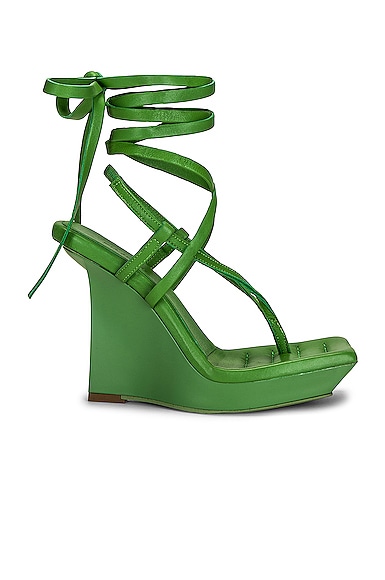 x RHW Lace Up Wedge Sandal