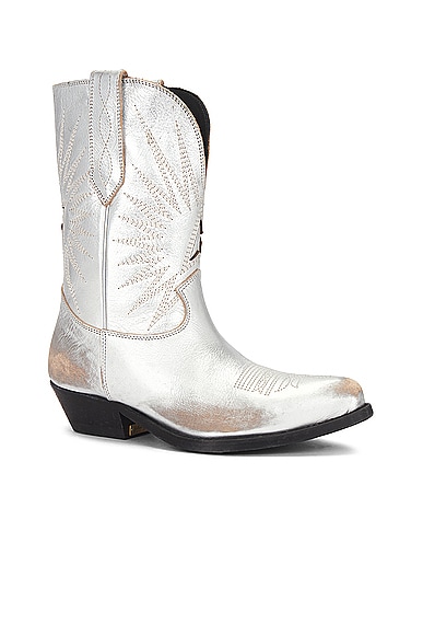 Shop Golden Goose Wish Star Low Boots In Silver