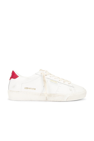 Golden Goose Matchstar Sneaker in White & Red
