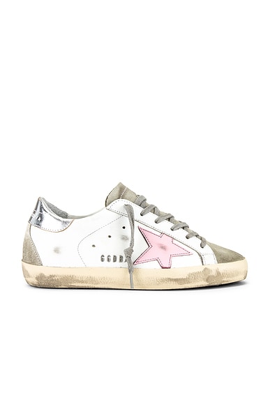 Golden Goose White Silver Leopard Pink Superstar Sneaker