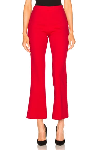 Cropped Crepe Trousers