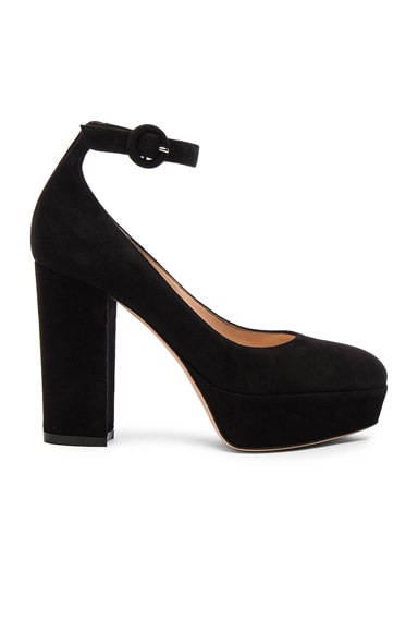 Suede Mary Jane Pumps