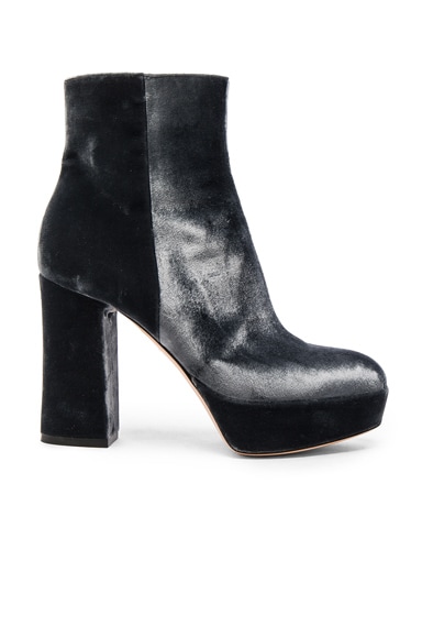 Velvet Foley Platform Booties