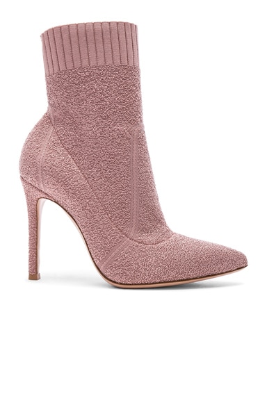 Boucle Knit Fiona Ankle Booties