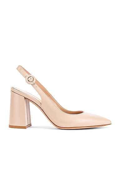 Click to view more detailed imagery on our partner's website Gianvito Rossi Vitello Slingback Sandals In Mousse