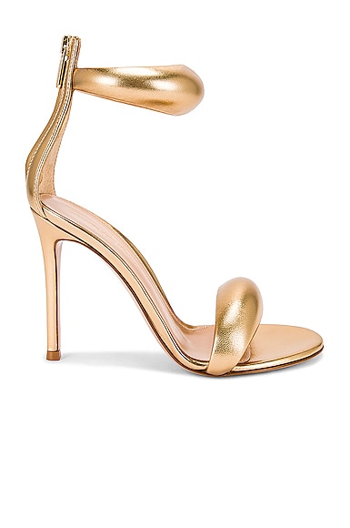 Gianvito Rossi Bijoux Heels in Metallic Gold