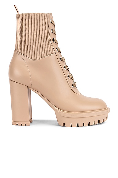 Gianvito Rossi Martis Lace Up Boots In Mousse