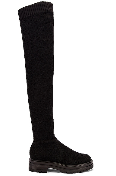 Knit Boucle Over the Knee Boots