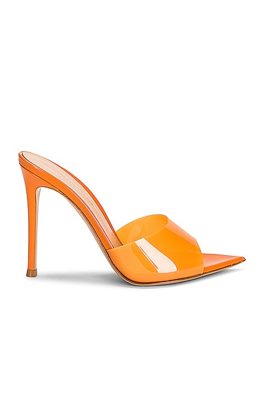 Gianvito Rossi Transparent Sandals in Tangerine