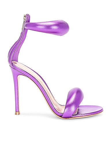 Gianvito Rossi Bijoux Nappa Silk Heel in Purple