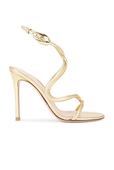 Gianvito Rossi Ankle Strap Sandal in Mekong & Transparent