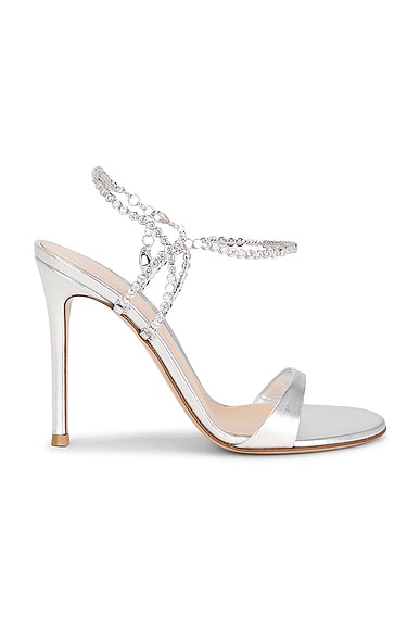 Gianvito Rossi Heeled Sandal in Silver