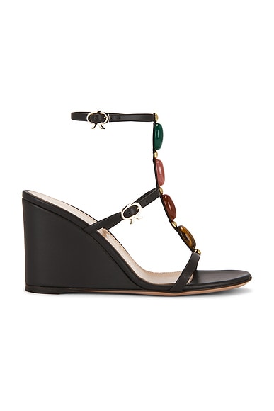 Gianvito Rossi Wedge Sandal in Moka