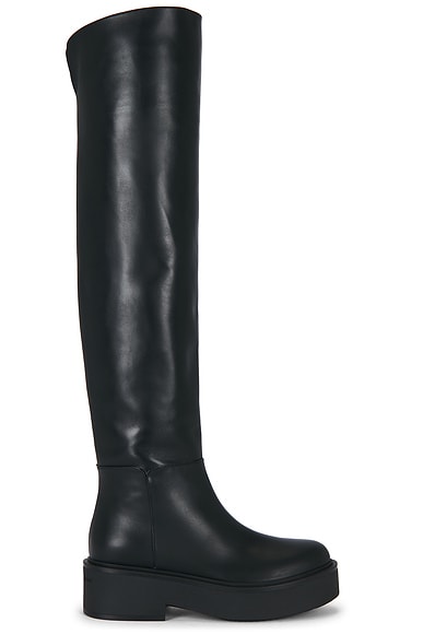 Gianvito Rossi Vitello Glove Tall Boot in Black