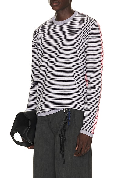 Gimaguas Pablo Stripes Sweater in Grey & Pink