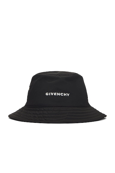 Valentino Garavani logo-print dropped-brim bucket hat - Black