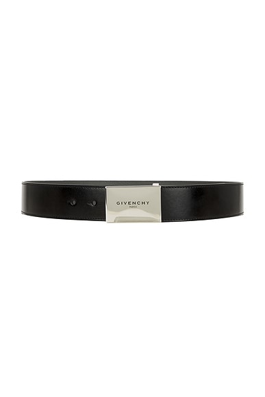 Givenchy Metal Plaque Belt 40mm in Black & Grey