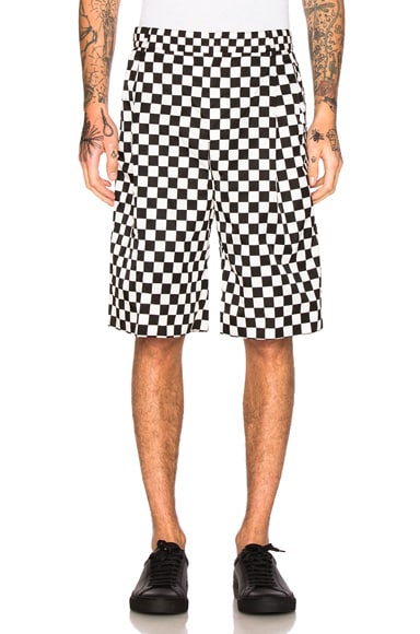 Checkerboard Print Shorts