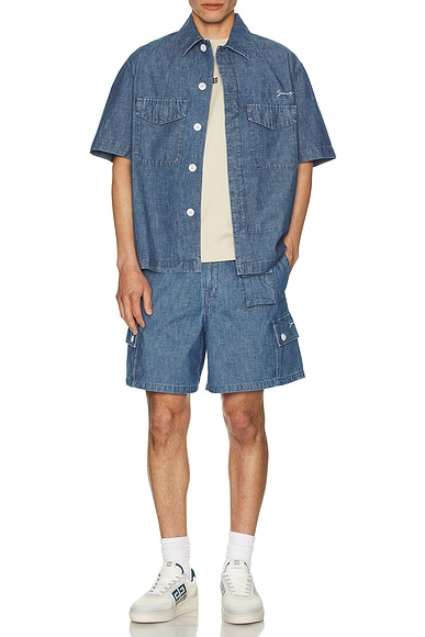 Chambray Cargo Shorts
