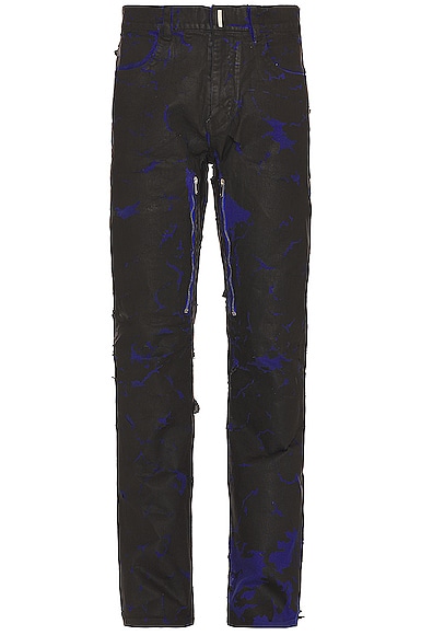 Straight Fit Denim Trouser With Zip